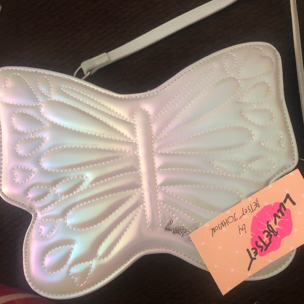 Betsey Johnson Iridescent Butterfly Crossbody Bag